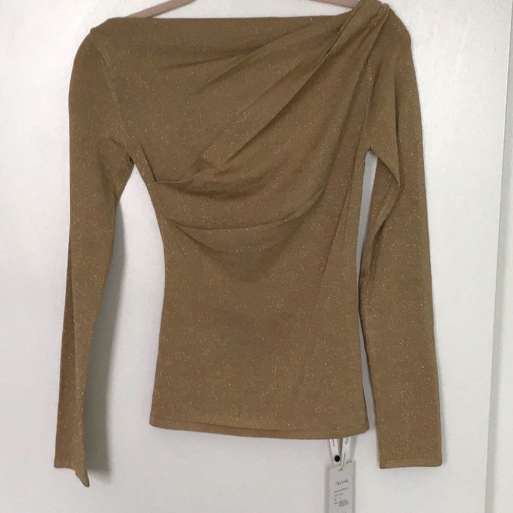 Elegant Gold Long Sleeve Blouse